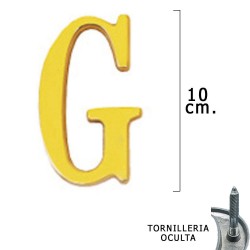 Letra Latón "G" 10 cm. con...